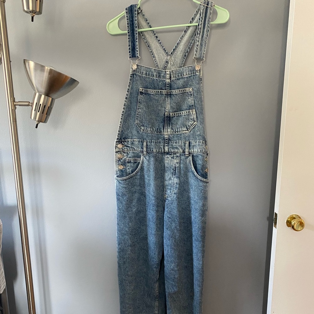 Ziggy Denim Overalls Free People- Powder Blue Size Small